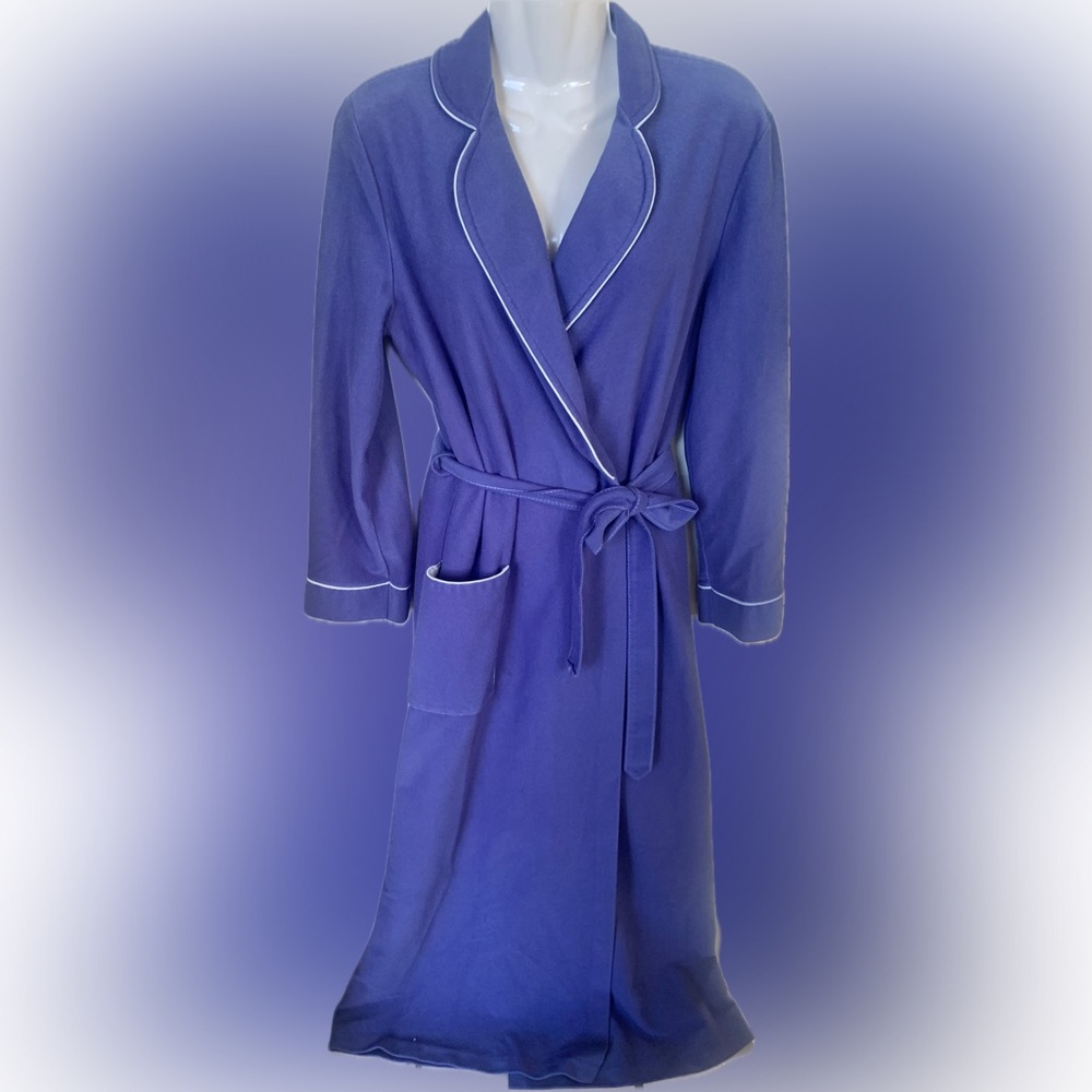 Vintage Kayser Purple Dacron Poly Fleece Felt Full Length Robe Women’s S 6 8